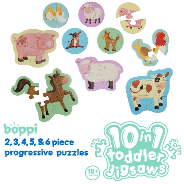 BOPPI 10 W 1 Progresywne Pierwsze Puzzle Farma 30 Elem KATEGORIE