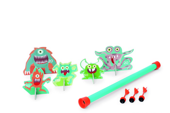 Scratch, Dmuchawka XL / 3 lotki przyssawki /  5 celów STWORKI