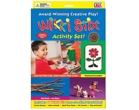 Woskowe sznureczki Wikki Stix - Activity Set 84 szt + podkładka