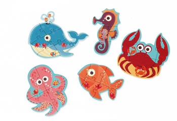 Scratch, Pierwsze Puzzle 5 Zwierząt Ocean
