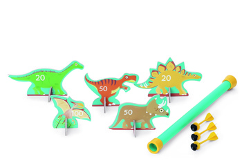 Scratch, Dmuchawka XL / 3 lotki przyssawki /  5 celów DINO