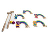 Drewniany krykiet dla dzieci - zestaw BS Toys Tęcza