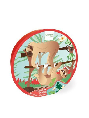 Scratch, Puzzle konturowe Leniwce 35 elem.