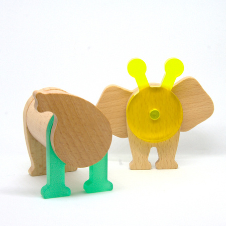 Lekkid, drewniane magnetyczne klocki konstrukcyjne - Dżungla