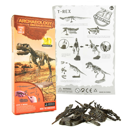 3D szkielet dinozaurów - mix wzorów