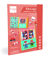 Scratch, magnetyczna układanka - kształty i kolory Ubierz misia