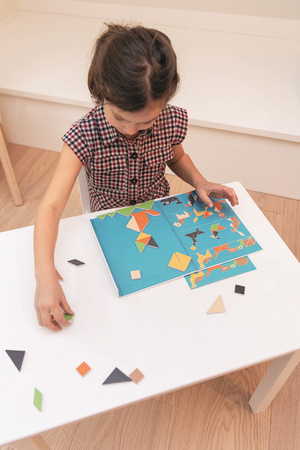 Scratch, magnetyczna układanka - kształty i kolory Tangram