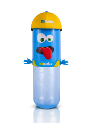 IQBottles, Bidon-butelka 2w1 Blue/Yellow cap