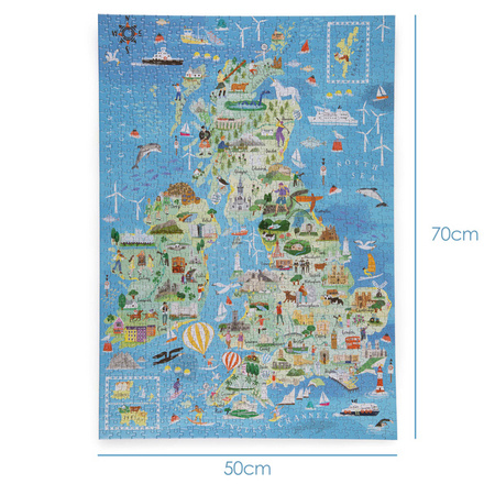 Bopster, ilustrowane puzzle 1000 el Wielkiej Brytanii i Irlandii