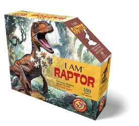 MADD CAPP,  Puzzle konturowe I AM RAPTOR - 100 elem.