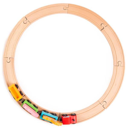 BOPPI, Drewniany zestaw farma i pociąg - 48 elem.