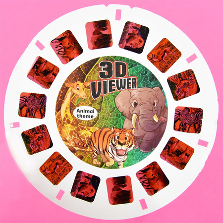 Projektor/okulary żółty - przeźrocza Dzikie zwierzęta