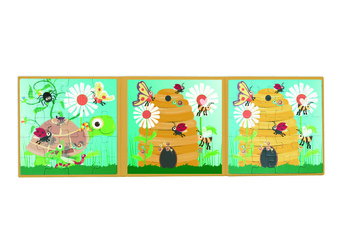 Scratch, Puzzle magnetyczne - książka podróżna W ogrodzie 2 obrazki 40 elem.