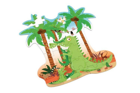 Puzzle konturowe dla dzieci - Scratch Krokodyl 36 elementów