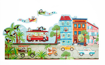 Puzzle Podłogowe Scratch Miasto 80 Elementów - uszkodzone opakowanie RABAT 5%