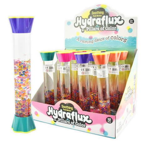 Klepsydra żelowa z kulkami timer XL 21 cm - mix kolorów