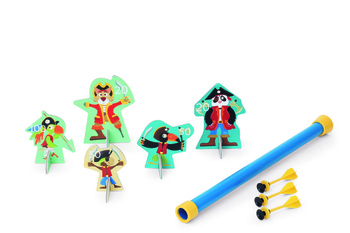 Scratch, Dmuchawka XL / 3 lotki przyssawki /  5 celów PIRACI