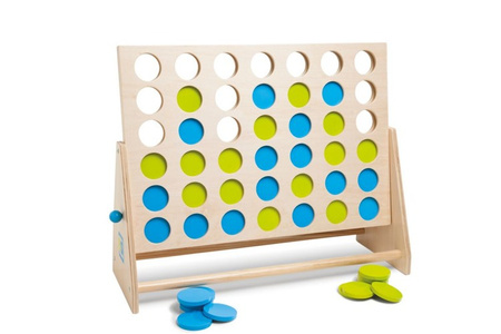 BS Toys, Gra 4 w Rzędzie Niebiesko-Zielone XL