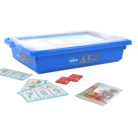 COBLO, magnetyczne klocki konstrukcyjne Basic 100 elem. + 74 edu zadania