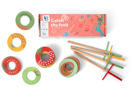 BS Toys, drewniana gra zręcznościowa Łap owoce