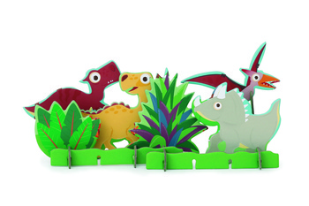 Scratch, Puzzle 2w1 -- 2D i 3D scenografia Dinozaury