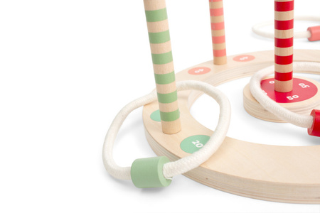 Gra drewniana dla dzieci - BS Toys Rzut Obręczą Na Koło