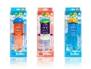 IQBottles, Bidon-butelka 2w1 Orange/Blue cap