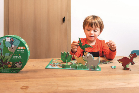 Scratch, Puzzle 2w1 -- 2D i 3D scenografia Dinozaury