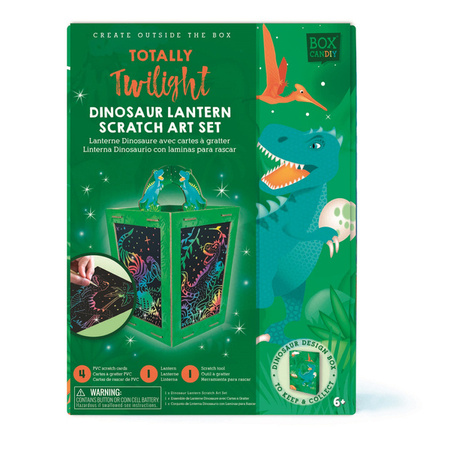 Zestaw Kreatywny Box Candiy Zdrapka Lampion Dino