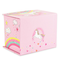 Pudełko z lusterkiem na biżuterię - Jednorożec