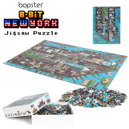 Puzzle sensoryczne dla 6 latków 8 BIT - Bopster Nowy Jork 500 el