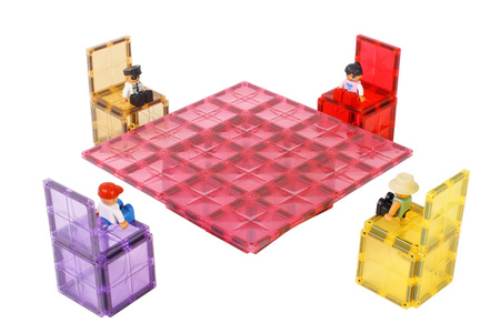 Klocki magnetyczne konstrukcyjne dla dzieci - Coblo 2 płyty 30x30