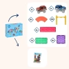 COBLO, magnetyczne klocki konstrukcyjne - Basic tor wyścigowy 70 elem + 2 auta