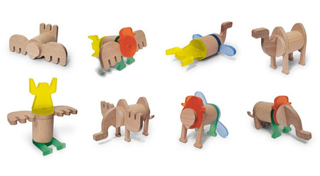 Lekkid, drewniane magnetyczne klocki konstrukcyjne - EDU BOX