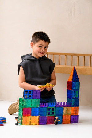 COBLO, magnetyczne klocki konstrukcyjne Basic 100 elem. + 74 edu zadania