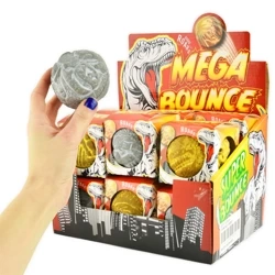 Piłka Dino 8 cm - wysoko odbijająca się  - mix kolorów