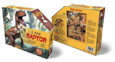 MADD CAPP, Puzzle konturowe I AM RAPTOR - 100 elem.