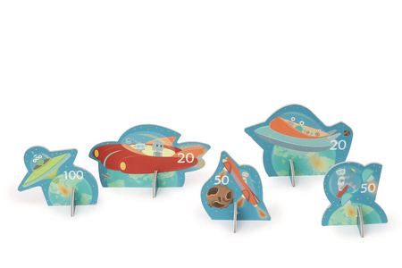 Scratch, Dmuchawka XL / 3 lotki przyssawki / 5 celów KOSMOS