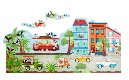 Puzzle Podłogowe Scratch Miasto 80 Elementów - uszkodzone opakowanie RABAT 5%