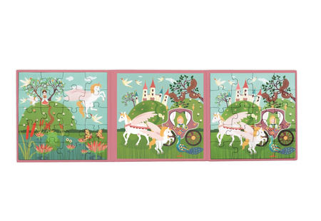 Scratch, Puzzle magnetyczne - książka podróżna Księżniczki 2 obrazki 40 elem.