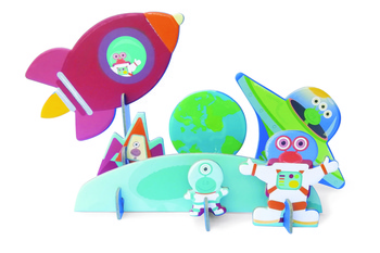 Scratch, Puzzle 2w1 -- 2D i 3D scenografia Kosmos