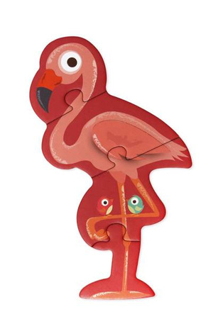 Pierwsze duże puzzle dla dzieci - Scratch 5 Zwierząt Safari