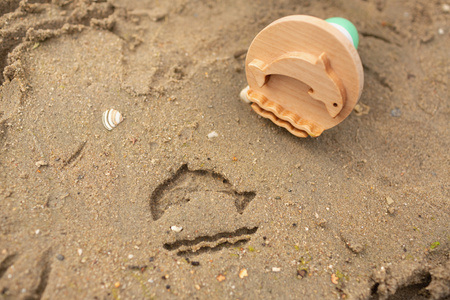 BS Toys, Zestaw drewnianych stempli na piachu