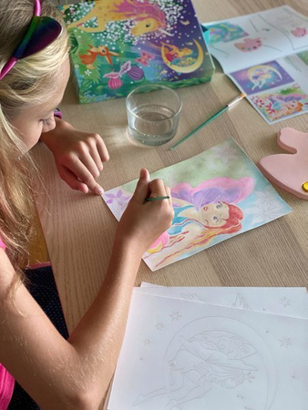 Box Candiy, zestaw artystyczny Akwarele jednorożec i wróżka