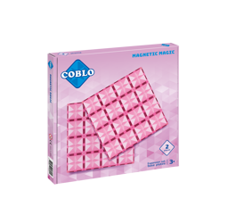 Klocki magnetyczne konstrukcyjne dla dzieci - Coblo 2 płyty 30x30
