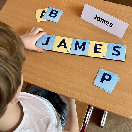 COBLO, nakładki na klocki - Duże litery 60 szt