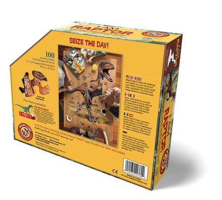 MADD CAPP, Puzzle konturowe I AM RAPTOR - 100 elem.