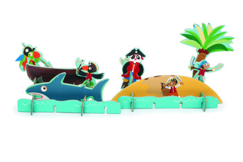 Scratch, Puzzle 2w1 -- 2D i 3D scenografia Piraci