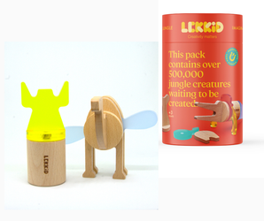 Lekkid, drewniane magnetyczne klocki konstrukcyjne - Dżungla