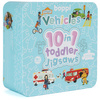 BOPPI, 10 w 1 progresywne pierwsze puzzle Pojazdy i zawody 30 elem
